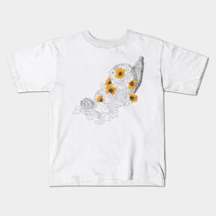 Cornucopia Sunflowers Pumpkins Kids T-Shirt